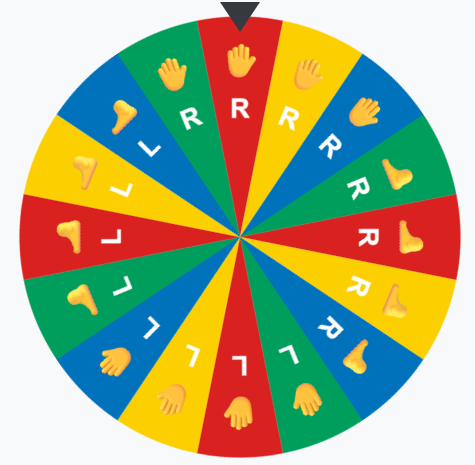 Twister Spinner - digitale spinner voor het Twister spel