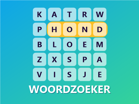 Woordzoeker - vind de verborgen woorden in de letterbrij